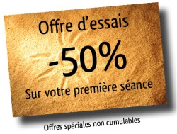 remise promo -50% sur votre première séance de bronzage naturel DHA